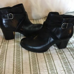 Born black leather booties